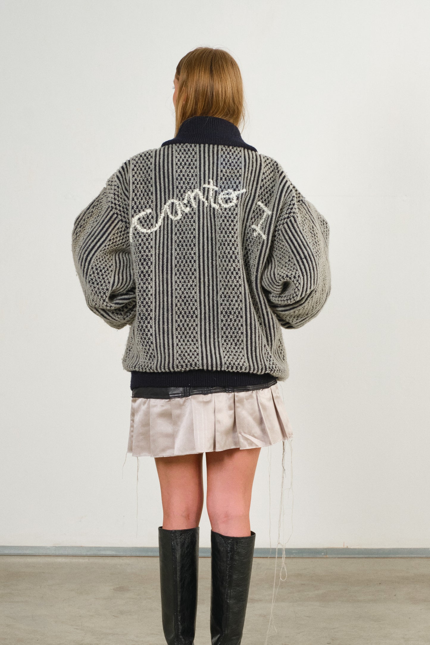 Nuova Knitted Bomber Jacket